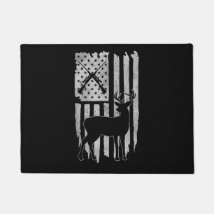 American Flag Deer Hunting Patriotic Hunter Men Wo Doormat