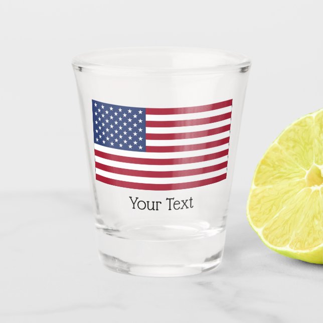 American Flag Design Shot Glass (Front)