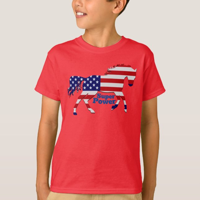 American Flag Design  T-Shirt (Front)