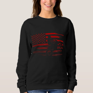 American Flag Dirt Bike Apparel - Dirt Bike Motocr Sweatshirt