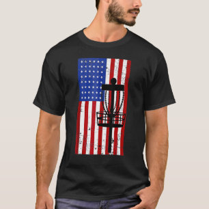 American Flag Disc Golf 4th Of July T-Shirt