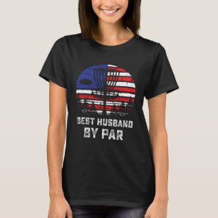 American Flag Disc Golf Husband Patriotic Disk Gol T-Shirt