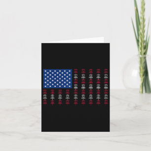 American Flag Disc Golf Player Men Women Fourth Of Card