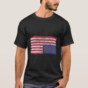 American Flag Distress Upside Down United States U T-Shirt