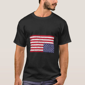 American Flag Distressd Upside Down United States T-Shirt