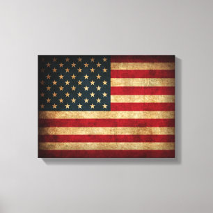 American Flag Distressed Canvas