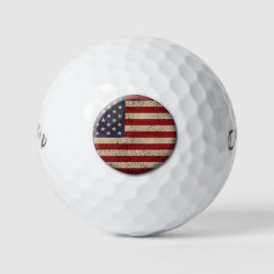 American Flag Distressed Design Golf Balls