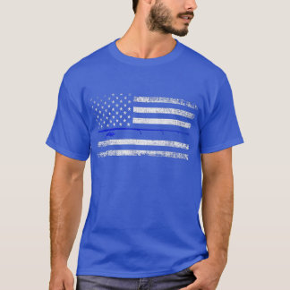 American Flag Distressed Fishing42 T-Shirt