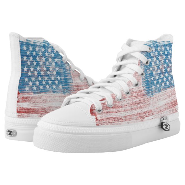 American Flag Distressed High Tops (Pair)