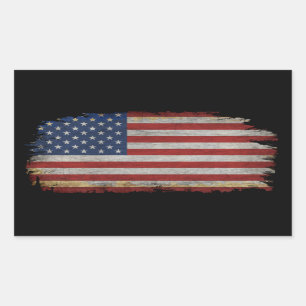 AMERICAN FLAG DISTRESSED PATRIOTIC GIFT STICKER