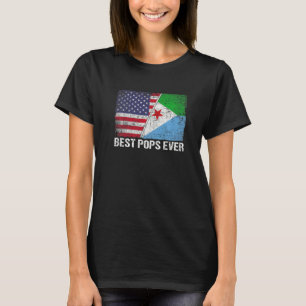 American Flag & Djibouti Flag Best Pops Ever Famil T-Shirt