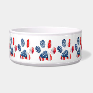 American Flag Dog Paw Print Patriotic USA Pride 