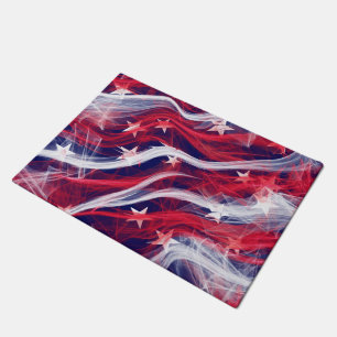 American flag door mat