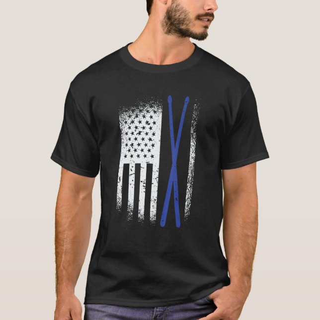 American Flag Drumsticks T-Shirt (Front)