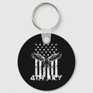 American Flag Eagle 4th Of July Independence Day P Keychain