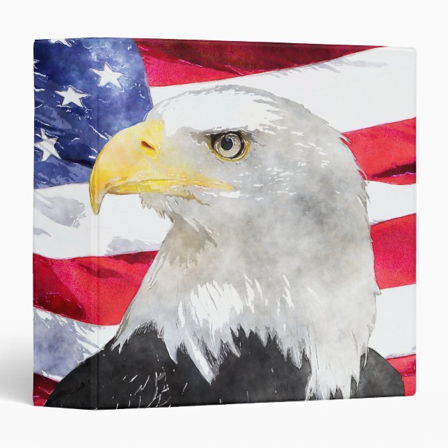 AMERICAN FLAG & EAGLE BINDER (Front/Spine)