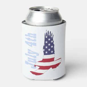 American Flag & Eagle Can Cooler, 4th of July Cooler