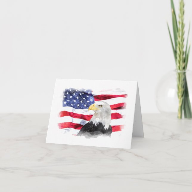 AMERICAN FLAG & EAGLE CARD (Front)