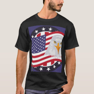 American Flag Eagle Graphic T-Shirt