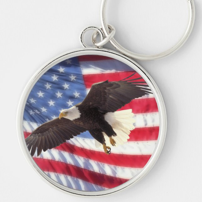 American Flag & Eagle Keychain (Front)