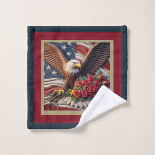 American Flag Eagle Patriotic Towel Set