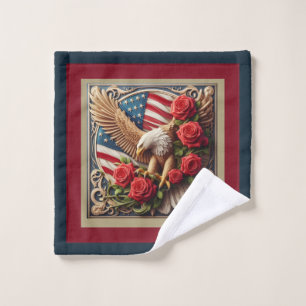 American Flag Eagle Patriotic Towel Set