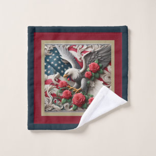 American Flag Eagle Patriotic Towel Set