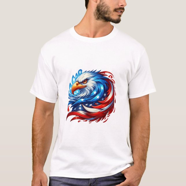 American Flag Eagle Royal Luxury T-Shirt  (Front)