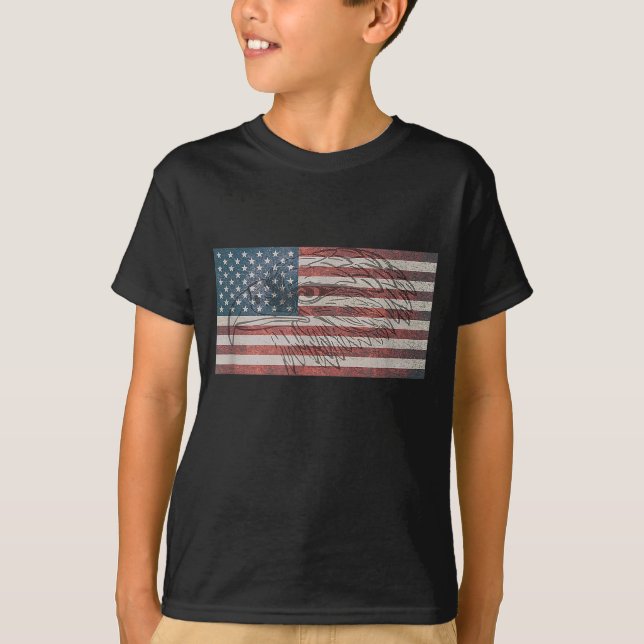 American Flag Eagle USA T-Shirt (Front)