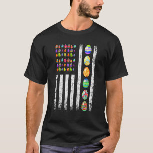 American Flag Easter Day Vintage Egg Men Women Ki T-Shirt