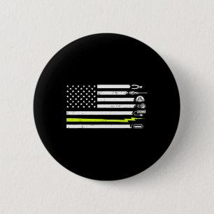 American Flag Electrician Tools For Electrician 2 Inch Round Button