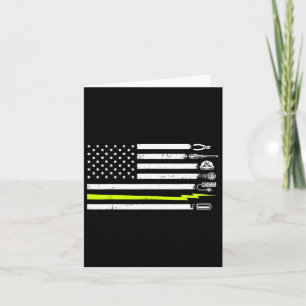 American Flag Electrician Tools For Electrician  Card