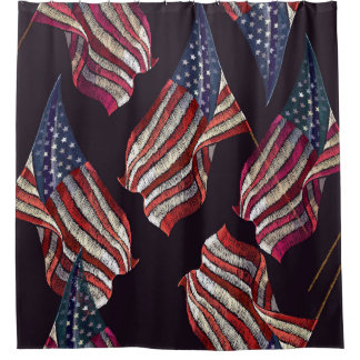 American flag embroidery: patriotic pattern.