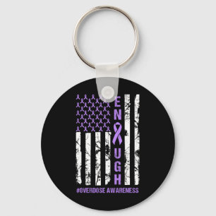 American Flag Enough Endoverdose International Awa Keychain