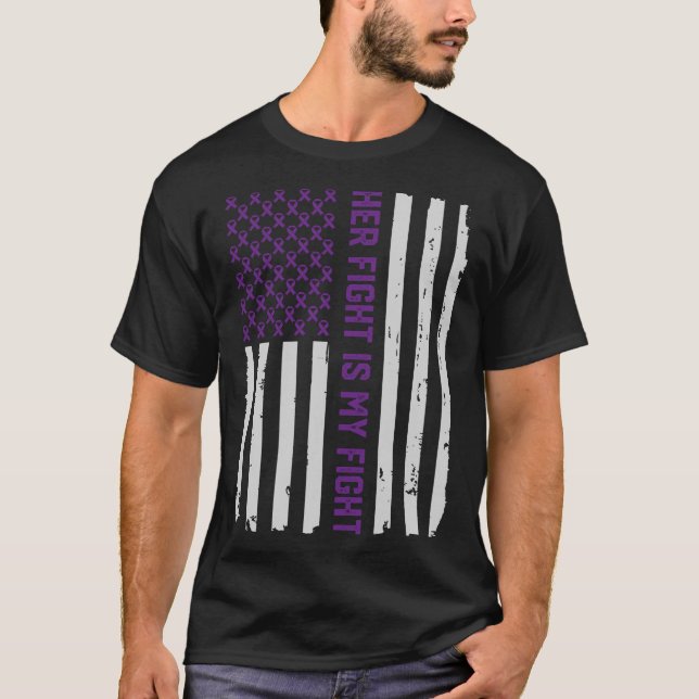 American Flag Epilepsy Awareness T-Shirt Tee Gift (Front)