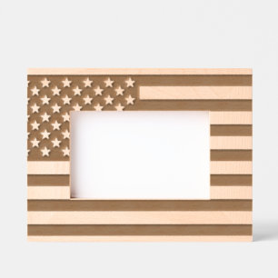 American Flag Etched Frames