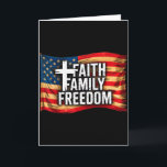 American Flag Faith Family Freedom Christian Card<br><div class="desc">American Flag Faith Family Freedom Christian</div>