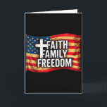 American Flag Faith Family Freedom Christian  Card<br><div class="desc">American Flag Faith Family Freedom Christian</div>