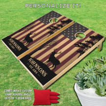 American Flag | Family Monogram | Deer Hunting