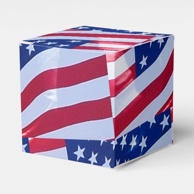 American Flag Favor Box (Front Side)