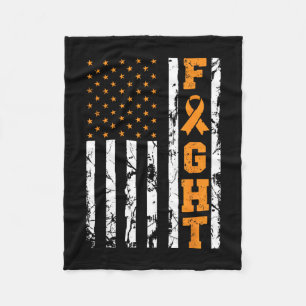 American flag fight leukaemia fighter awareness fleece blanket