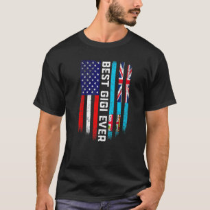 American Flag & Fiji Flag Best Gigi Ever Family T-Shirt
