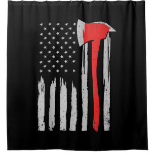 American Flag Firefighter Red Firefighter