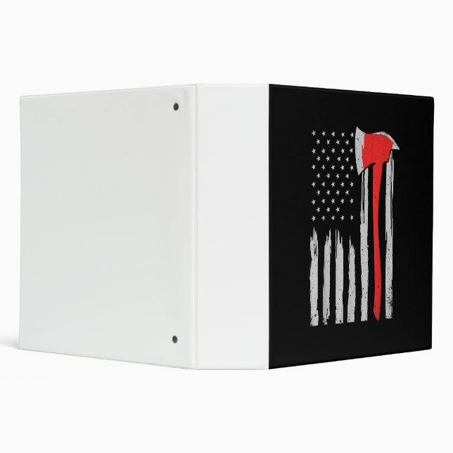 American Flag Firefighter Red Firefighter Binder (Background)