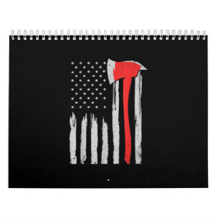 American Flag Firefighter Red Firefighter Calendar