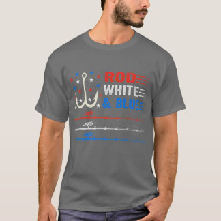 American Flag Fishing 4th Of July Fisherman Patrio T-Shirt