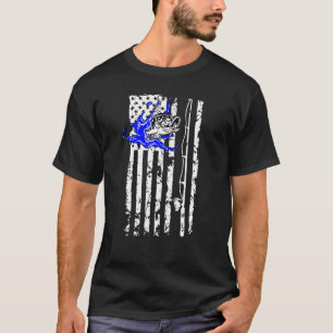 American Flag Fishing Fisherman T-Shirt