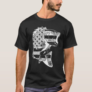 American Flag Fishing Shirt, Fishing for Men & Wom T-Shirt
