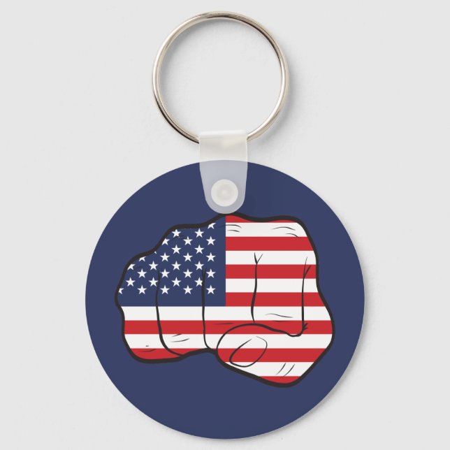 American Flag Fist Keychain (Front)