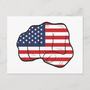 American Flag Fist Postcard